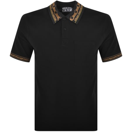 Versace Jeans Couture Logo Embroidery Polo Shirt Black XXL